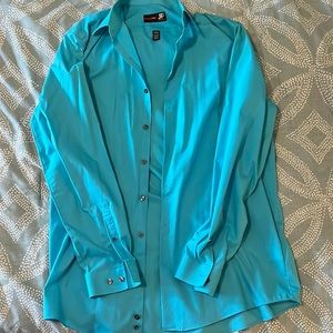 J Ferrar large blue button down dress shirt